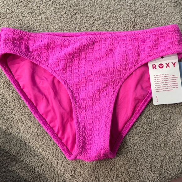 Pink Roxy Bathing Suite Bottoms - Picture 1 of 2